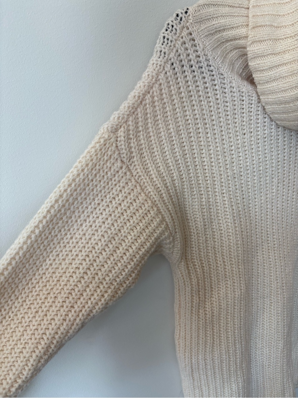 Ralph Lauren wool & alpaca chunky Cream Turtleneck Knit Sweater large - Picture 8 of 12